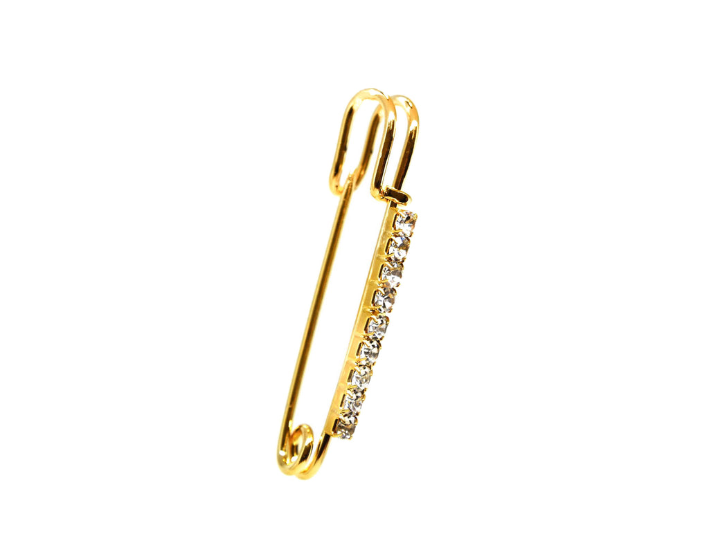 Collar Pin Safety Pin in Gold by Fort Belvedere