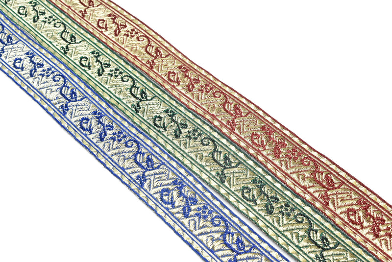 Floral Jacquard Ribbon - Indian Style Trim 2.25 - 1 Yard – Target