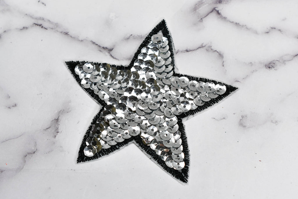 Prism Shooting Star Sequin Applique/Patch - Multi Colors - Trims By The Yard