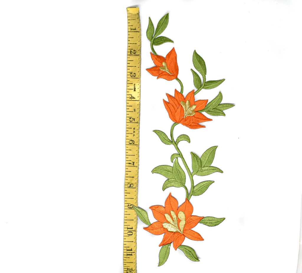 Embroidered Spring Flower Applique