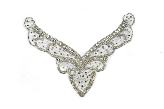 Iron-on Rhinestone V Shape Applique/Patch - Trims By The Yard